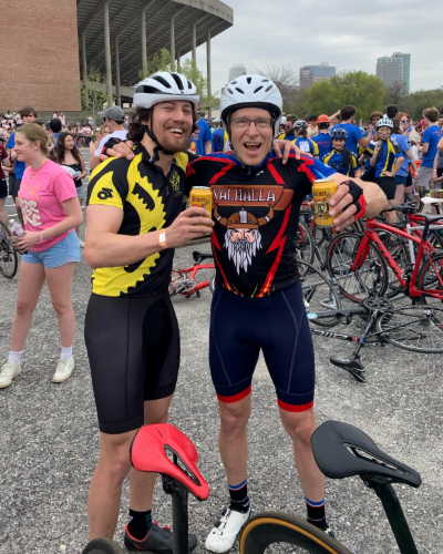 Raymond and Frank Cano enjoying brews at Beer Bike 2022