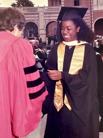 Toya Cirica Bell receiving her Rice diploma in 1987